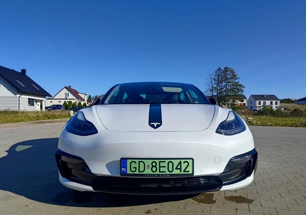 Tesla Model 3 cena 186386 przebieg: 46700, rok produkcji 2022 z Żukowo małe 211